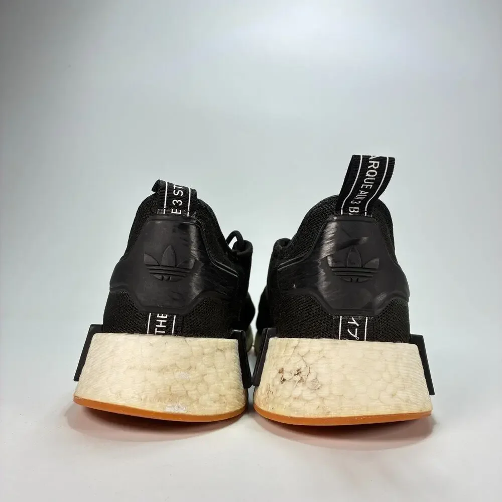 Adidas NMD_R1 Black Gum Casual Lifestyle Sneakers Shoes GZ9257 Men's Size 12